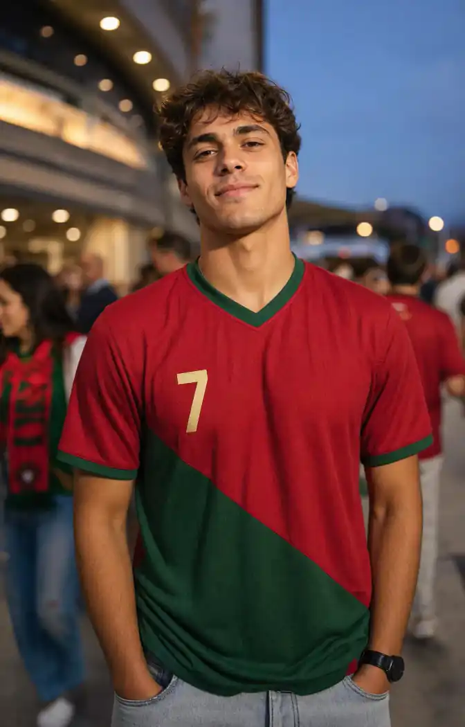 Beispiel für einen Portugal-Trikot-Foto-Edit-Prompt