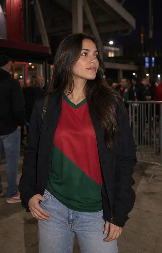 Beispiel für einen Portugal-Spieltags-Outfit-Prompt