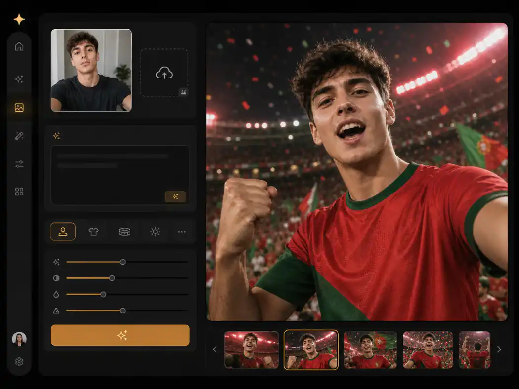 Beispiel für einen Portugal-Trikot KI-Foto-Prompt