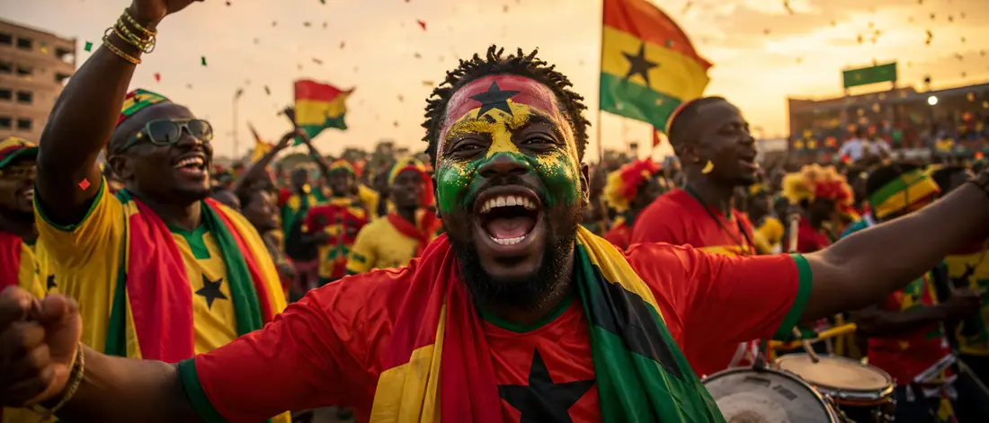 Ghana Gold Black Green Fan Avatar world cup ai makeup filter example