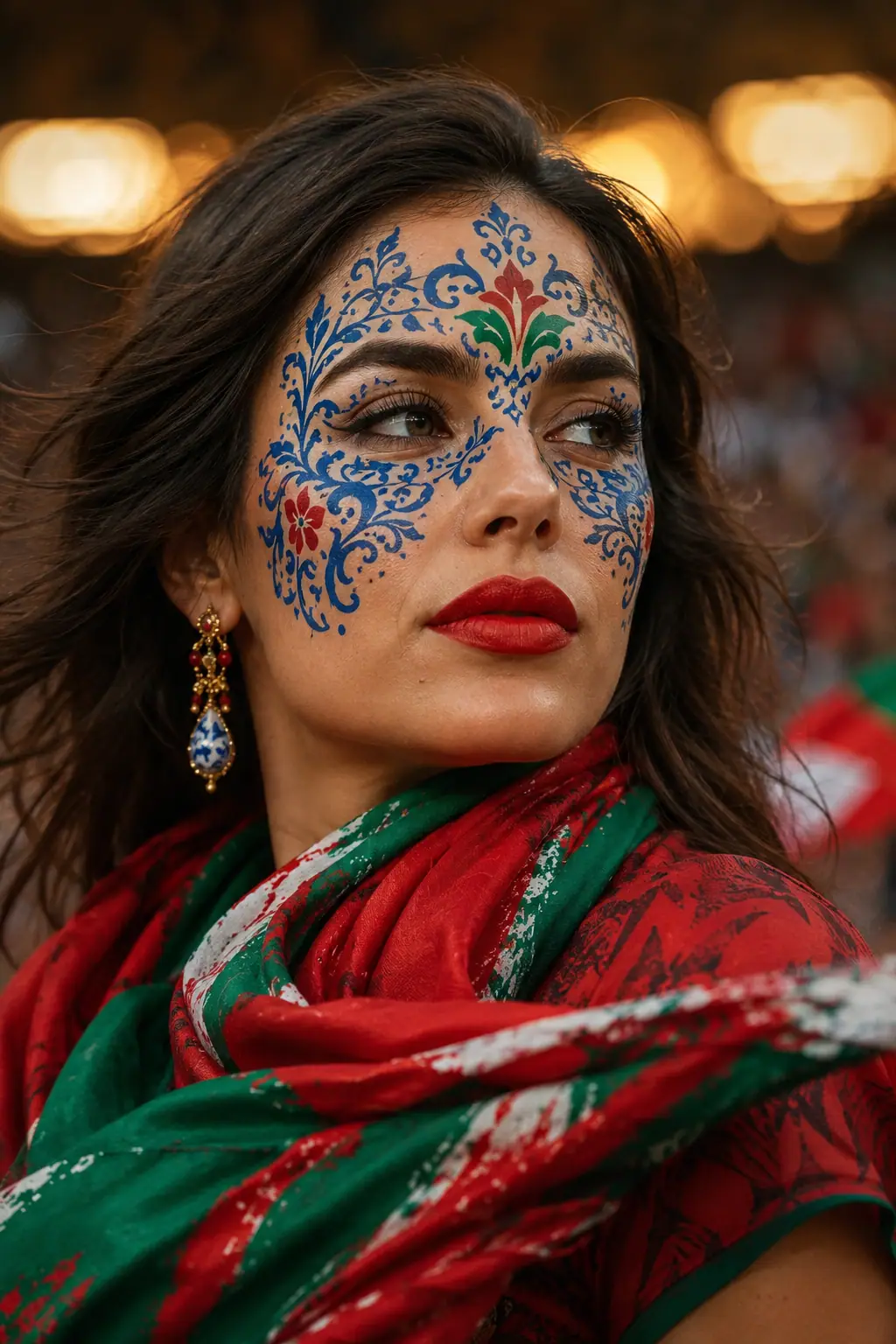Morocco Gold Dust Eye Makeup Poster world cup ai makeup filter example