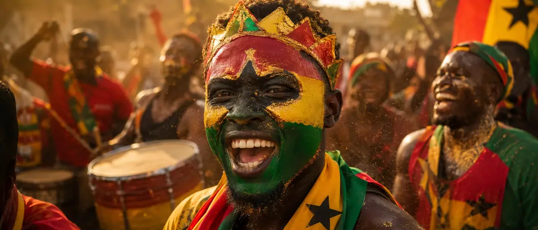 Ghana Painted Crown Avatar Banner world cup ai makeup filter example