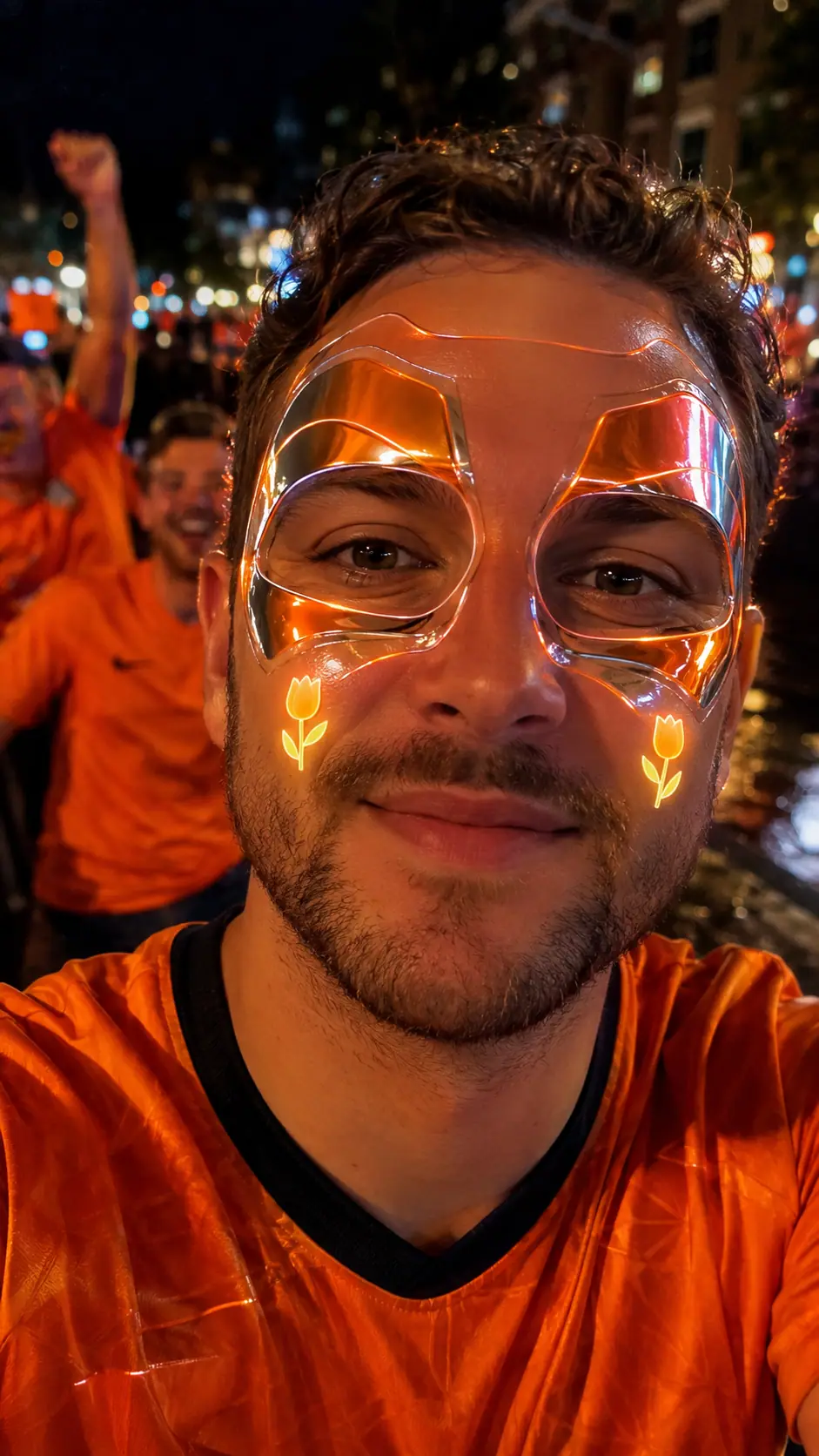 Netherlands Orange Chrome AR Filter world cup ai makeup filter example