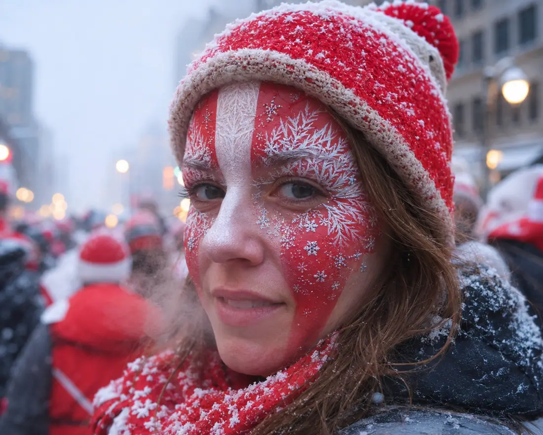 Canada Snow Crystal Face Filter world cup ai makeup filter example