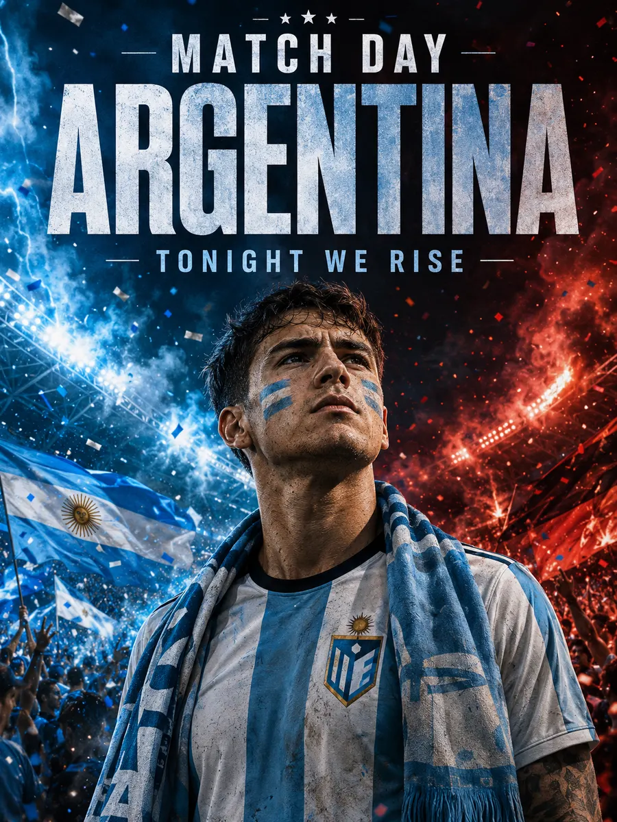 Match day football poster filter example