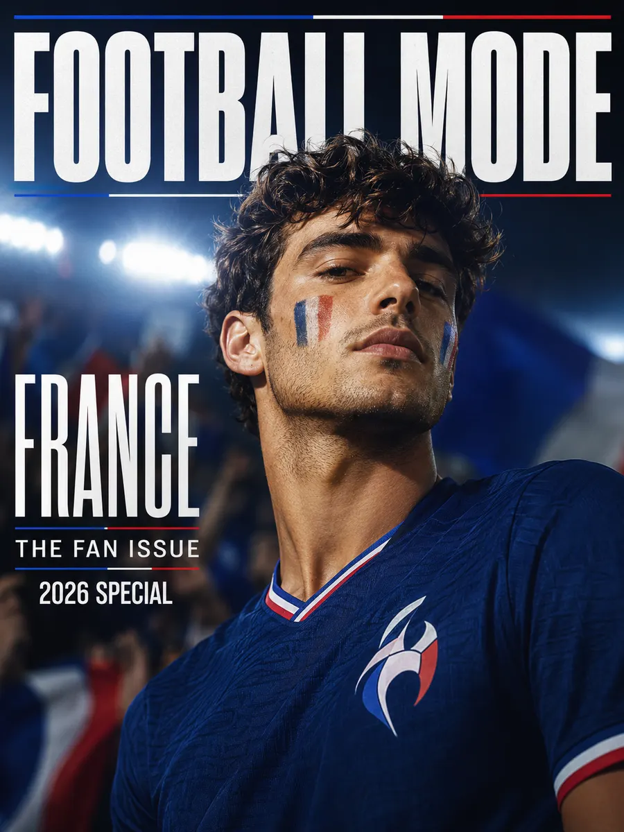 Football magazine cover filter example