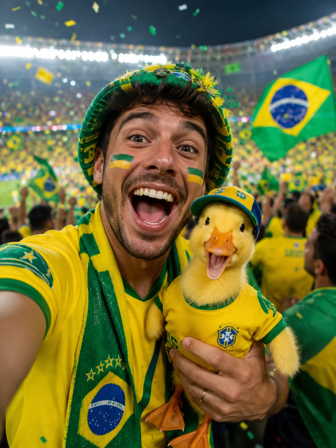 Viral Duck Fan funny fan photo world cup filter example