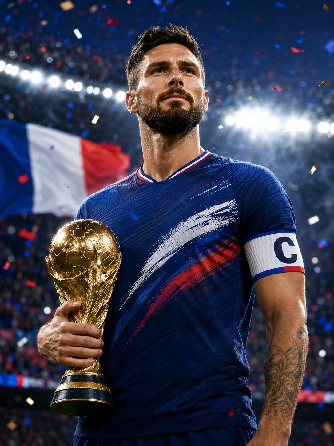 Captain Champion Pose trophy moment world cup filter example