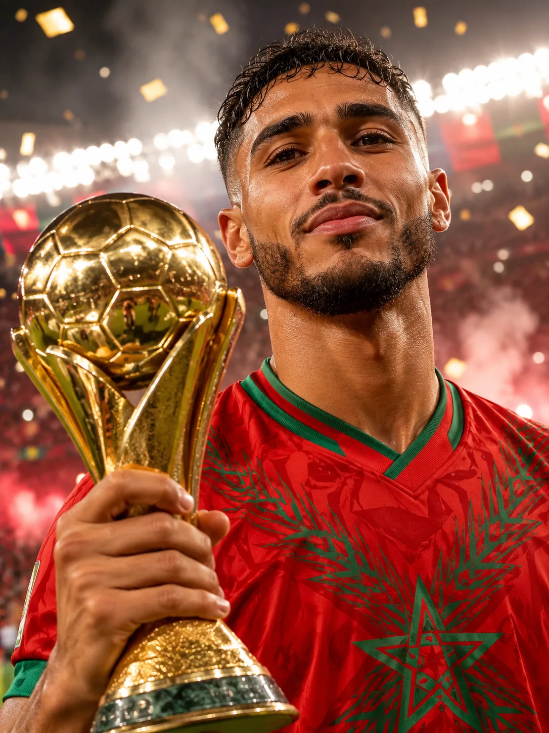Golden Trophy Close-Up trophy moment world cup filter example