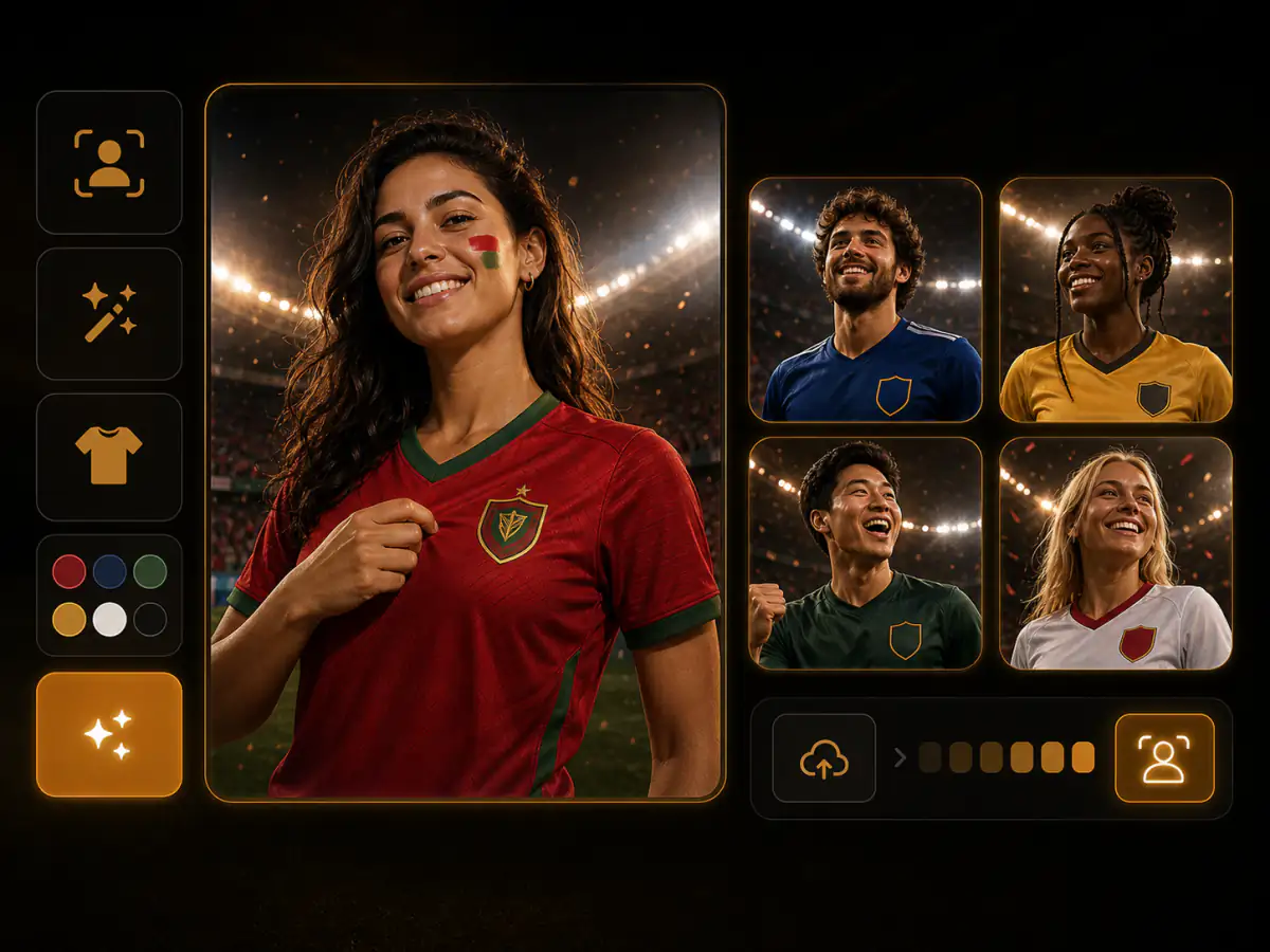 Exemplo de avatar com camisa em world cup filter