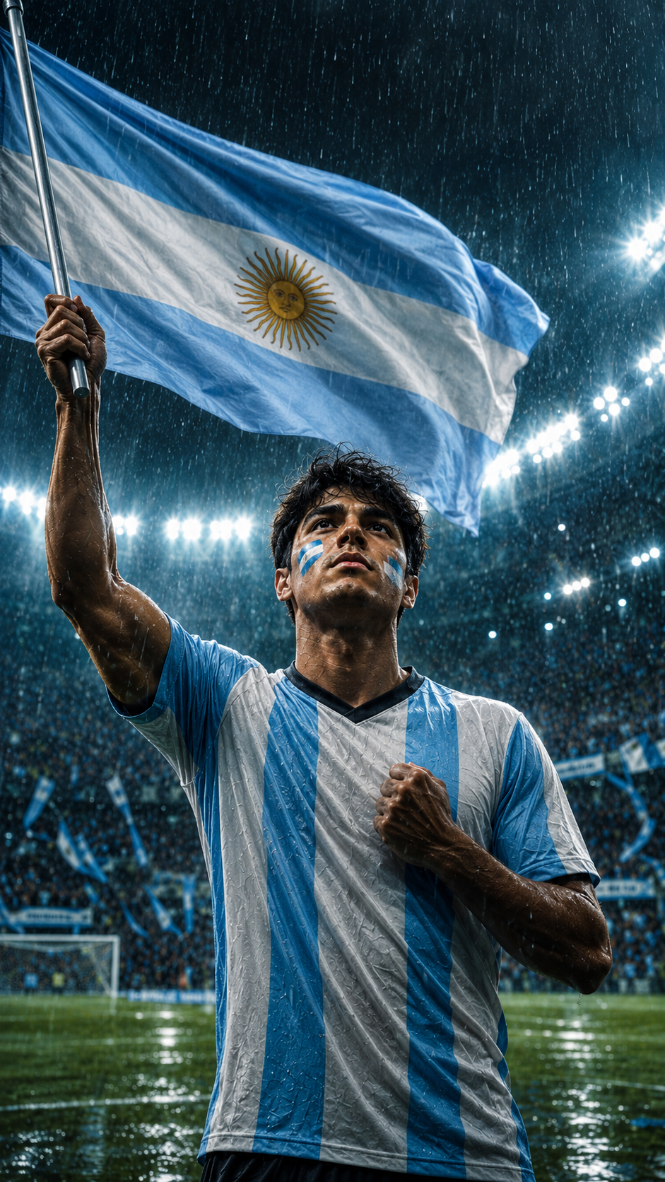 Argentina-inspired final night football poster prompt example
