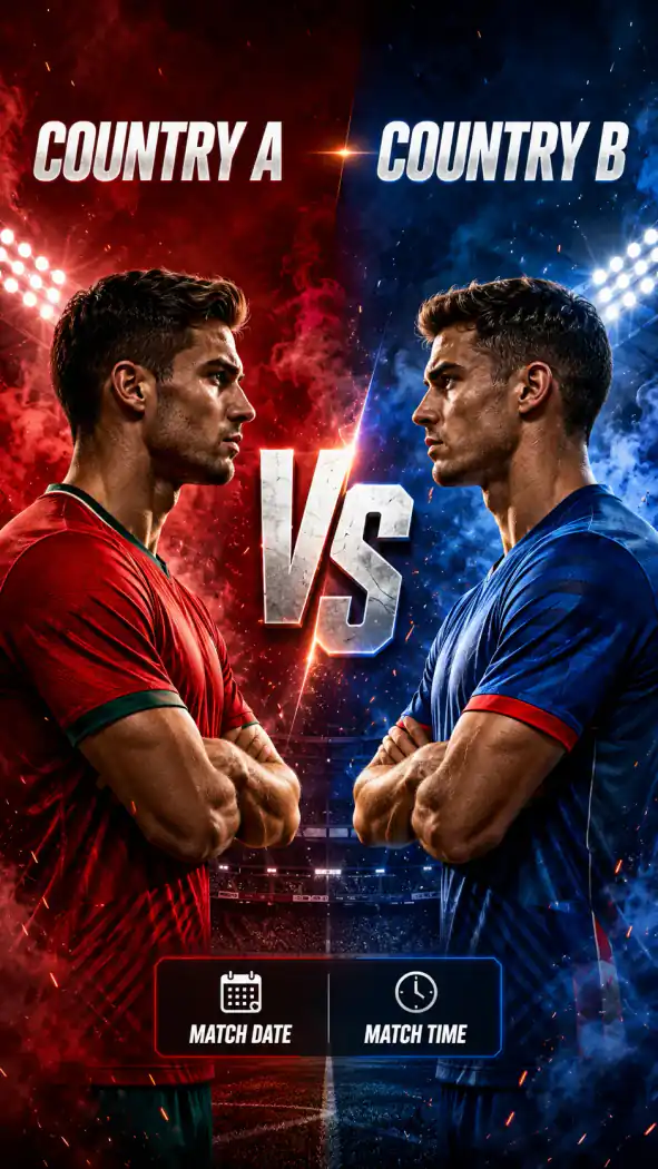 Beispiel für einen Fußball-Spieltags-VS-Poster-Prompt