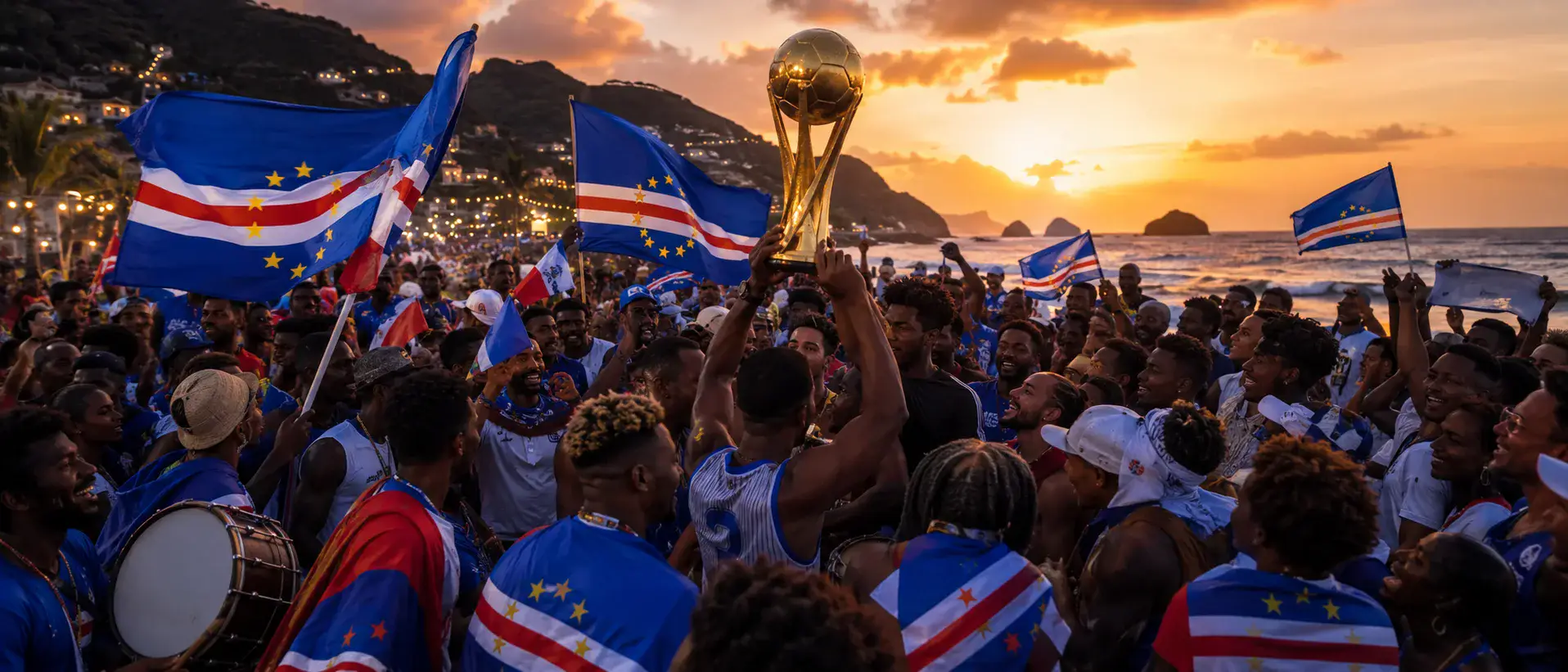 Cape Verde Island Trophy Carnival world cup trophy AI prompt example